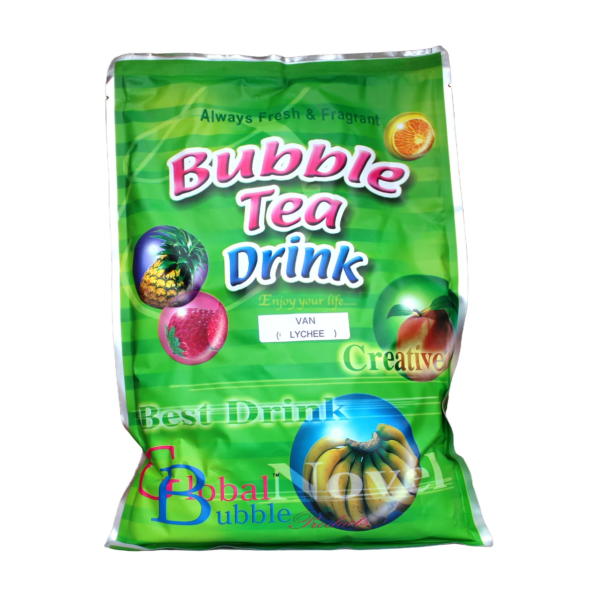Lychee Flavored Powder packaging, front